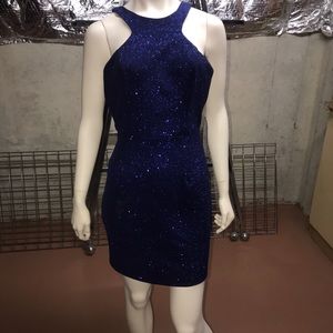 Macy’s blue sparkly cocktail dress